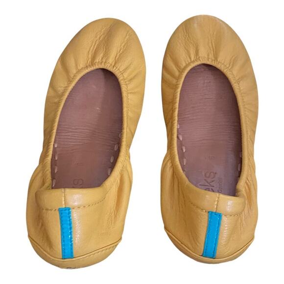 Tieks by Gavrieli  Womens US 6 Mustard Yellow Casual Comfy Ballet  Leather Flats - Picture 12 of 14